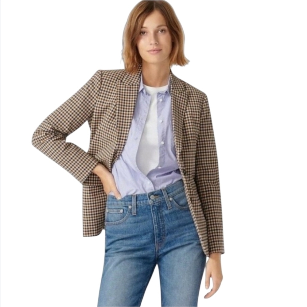 J. CREW TOLLEGNO 1900 BOYFRIEND BLAZER ITALIAN STRETCH WOOL 4